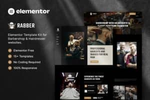 Rabber – Barbershop & Hairdresser Elementor Template Kit