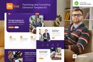 Relive – Psychology & Counseling Elementor Template Kit