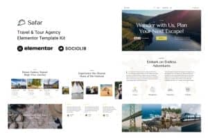 Safar – Travel & Tour Agency Elementor Template Kit