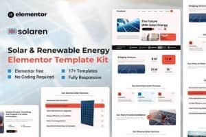 Solaren – Solar & Renewable Energy Elementor Template Kit