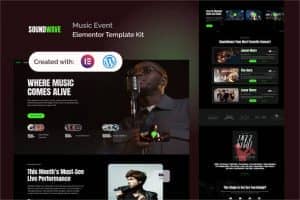 Soundwave – Music & Events Elementor Pro Template Kit