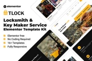 Tlock – Locksmith & Key Maker Service Elementor Template Kit