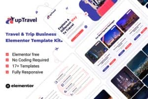 UpTravel – Travel & Tour Agency Elementor Template Kit