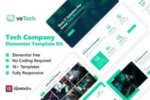 Vetech – Tech Company Elementor Template Kit