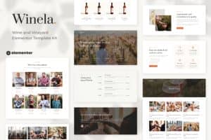 Winela – Wine and Vineyard Elementor Template Kit