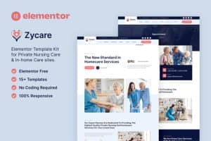 Zycare – In-home Care & Private Nursing Agency Elementor Template Kit