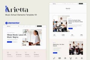 Arietta – Music School Elementor Template Kit