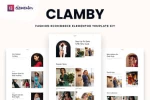 Clamby – Fashion Ecommerce Elementor Pro Template Kit