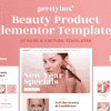 Prettybox – Cosmetic & Beauty Products Shop Elementor Template Kit
