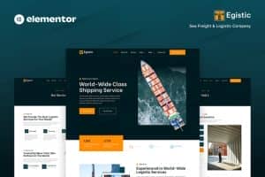 Egistic – Sea Freight & Logistic Company Elementor Template Kit