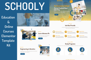 Schooly – Education & Online Courses Elementor Pro Template Kit