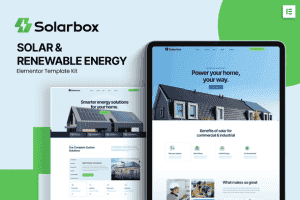 Solarbox – Solar & Renewable Energy Elementor Template Kit