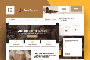 Bean Barista – Online Barista Course Elementor Pro Template Kit
