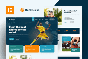BetCourse – Sports Betting & Prediction Course Elementor Pro Template Kit