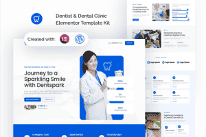 Dentspark – Dentist & Dental Clinic Elementor Template Kit