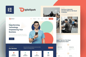 DigitalSpark – IT Services Elementor Pro Template Kit