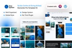 DiveSphere – Scuba Centre & Diving School Elementor Pro Template Kit