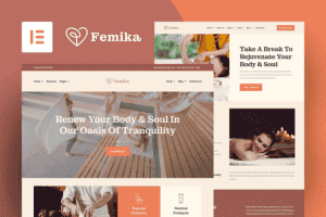 Femika – Spa Center & Wellness Elementor Pro Template Kit
