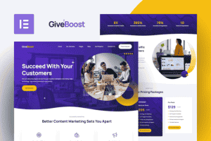 GiveBoost – Digital Marketing Agency Elementor Pro Template Kit