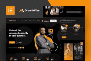 Growth Vibe – Business Consulting Elementor Pro Template Kit