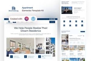 HoomeSnug – Apartment Rental Elementor Pro Template Kit