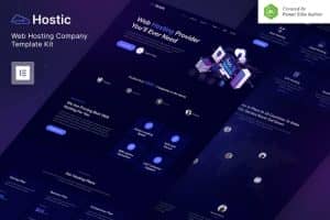 Hostic – Web Hosting Company Elementor Template Kit