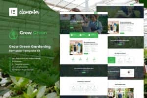 GrowGreen – Gardening & Landscaping Elementor Template Kit