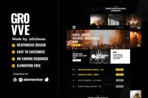 Grovve – Rock Band & Music Elementor Template Kit