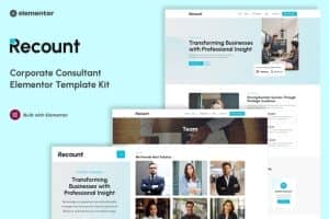 Recount – Corporate Consultant Elementor Template Kit