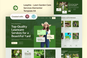 Leaphia – Lawn Garden Care Services Elementor Template Kit