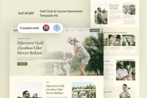 Letsgolf – Golf Club & Course Elementor Template Kit