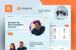 Lingora – Online Translation Services Elementor Pro Template Kit
