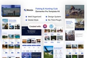 Mania – Fishing & Hunting Club Elementor Pro Template Kit