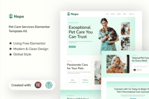 Nepo – Pet Care Services Elementor Template Kit