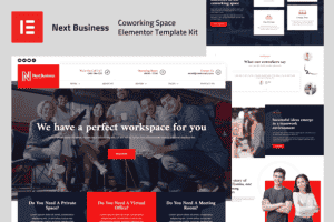 Next Business – Coworking Space Elementor Pro Template Kit