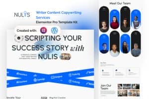 Nulis – Writer Content Copywriting Services Elementor Pro Template Kit
