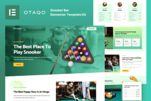 Otaqo – Snooker & Pool Bar Elementor Pro Template Kit