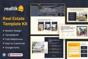 Realtik – Real Estate & Property Sales Elementor Template Kit