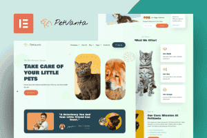 Petvanta – Pet Care Services Elementor Pro Template Kit
