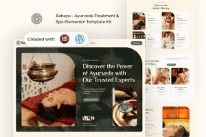 Rahayu – Ayurveda Treatment & Spa Elementor Template Kit