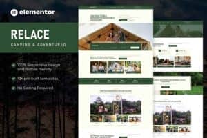 Relace – Camping & Adventure Elementor Pro Template Kit