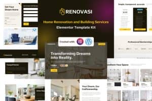 Renovasi – Home Renovation & Building Services Elementor Pro Template Kit