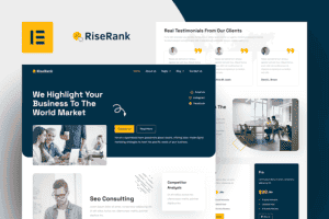 Riserank – Digital Marketing Agency Elementor Pro Template Kit