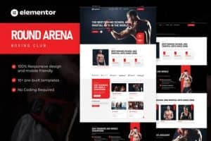 Round Arena – Boxing Club Elementor Template Kit