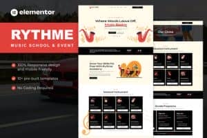 Rythme – Music School & Event Elementor Pro Template Kit