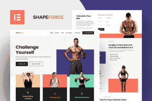 Shape Force – Fitness & Gym Elementor Pro Template Kit