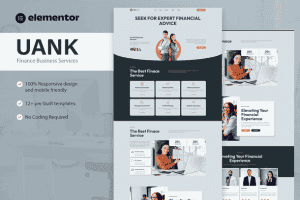 Uank – Finance & Investment Elementor Template Kit