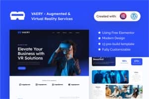VAERY – Augmented & Virtual Reality Services Elementor Template Kit