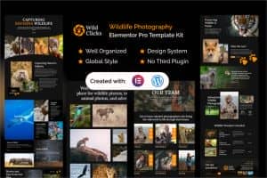 WildClicks – Wildlife Photography Services Elementor Pro Template Kit