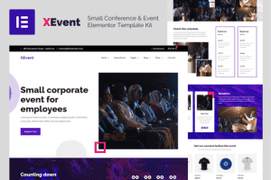 XEvent – Small Conference & Event Elementor Pro Template Kit